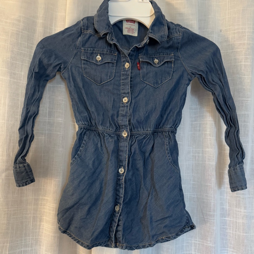 Levi’s Button Down Jean Shirt Dress 3T